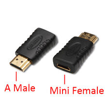 HDMI Type A Male to Mini HDMI Type C Female Adapter Converter 1080p Full HD picture