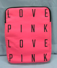 PINK VICTORIA'S SECRET Zip LOVE PINK LOGO Padded TABLET CASE 8x10