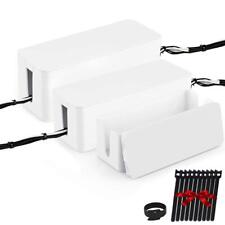 [Set of Three] Cable Management Boxes Organizer, Large Storage Wires Keeper H... picture