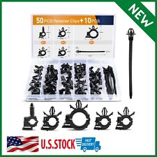 60 Pcs Car Wire Loom Routing Clips Assortment 6 Different Sizes Universal New picture