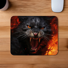 Angry Black Cat Mouse Pad 9.5