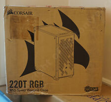 New Corsair iCUE 220T RGB Airflow Tempered Glass Mid-Tower Gaming Case White picture