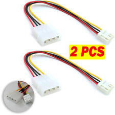 2Pcs 4-pin Molex Male LP4 to 4-pin Floppy FDD Female SP4 Power Adapter Cable 8