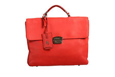 Scuderia Ferrari Logo True Red Leather Laptop Portfolio Briefcase Hand Bag picture