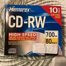 New Memorex High Speed CD-RW 10pk with Jewel Cases picture