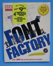 The Font Factory DSR Windows CD-Rom PC Vintage Computer Program Software picture