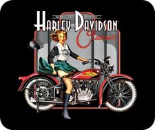 Harley Davidson Classic Retro Girl Computer / Laptop Mouse Pad picture