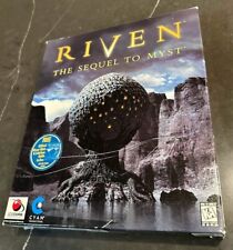 VINTAGE PC Game RIVEN, SEQUEL TO MYST - 5 CD-ROM DISCS, BIG BOX , WIN 95 & Mac picture