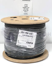 WEST PENN 254346ABK0500, 4-Pair Cat6A 23AWG UTP 10G CMP Small OD Black - #J20Ps picture