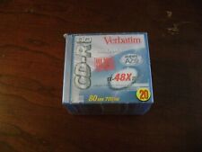 Verbatim Data Life Plus CD-R w/Cases  Pack of 20 Sealed 80 Min 700 MB VTG picture