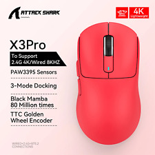 Attack Shark X3Rro Wired Mode 8KHz Bluetooth Mouse,PixArt PAW3395,Tri picture