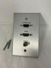 MINT C2G 41034 Single Gang HDMI, HD15 VGA, 3.5mm Wall Plate Outlet w/Screws picture