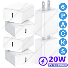 Lot 6X For iPhone 8 Samsung 20W Fast Charger Block USB Type C Wall Power Adapter picture