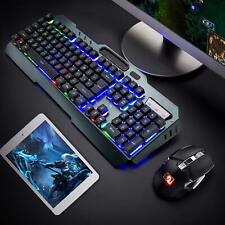 Gaming Mechanical Wireless Keyboard and Mouse Set RGB Backlit USB For PC PS4 PS5 picture