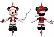 Disney Parks Christmas Holiday Santa Mickey Mouse Articulated Ornament picture