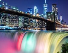 BROOKLYN BRIDGE NEW YORK CITY AND WATERFALL FANTASY  Mouse Pads Stunning Photos picture