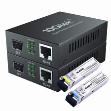 A Pair of Gigabit Ethernet Bidi Media Converter, Single Mode Single LC Fiber to  picture