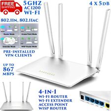 AC1200 WIFI WIRELESS INTERNET ROUTER 5G EXTENDER DUAL BAND VPN ACCESS POINT WISP picture
