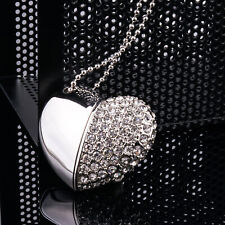 Diamond Crystal Heart Necklace Style 100pcs 64G USB Flash Drive For Wedding Gift picture
