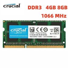 CRUCIAL DDR3 4GB 8GB 1066MHz PC3-8500 Laptop SODIMM 204-Pin Memory 8G 4G picture