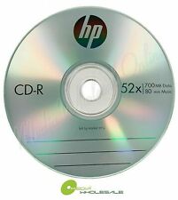 25 HP Blank 52X CD-R CDR Branded Logo 700MB Media Disc in Paper Sleeve picture