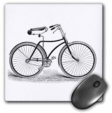 3dRose Black and white vintage bicycle pen and ink drawing print - old-fashioned picture
