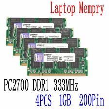 4GB 4x 1GB DDR 333Mhz PC1-2700 200Pin SODIMM RAM Laptop Kit  Memory For Kingston picture