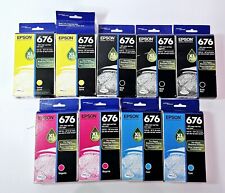 Lot of (9) Genuine Epson 676XL  Ultra Color (Black,Cyan,Magenta,Yellow) Ink  picture