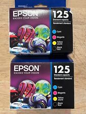 Lot of 8 - Genuine Epson 125 Cyan Magenta Yellow Black Ink Cartridges- 05/2024 picture