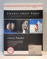 HAHNEMUHLE FineArt Glossy Bright White Inkjet Paper. 8.5 x 11