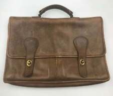Coach Bag Tote Briefcase Brown Leather Vintage Satchel Men’s Business Bag Tote picture