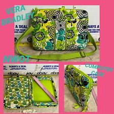 Vera Bradley Hard Shell Computer Zip Case Lime’s Up 12”x9” CROSS Shoulder Strap picture
