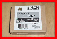 T5807 Genuine Epson Pro 3800 3880 Light Black Ink T580700 w/exp 06-2020 picture