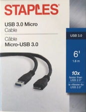 Staples  USB 3.0 Hub 6’ 1.8m with Micro USB 3.0 Cable - Black——————3 picture