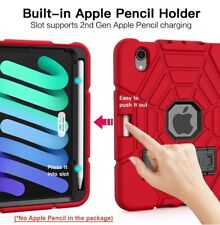 iPad Mini 6th Generation, Heavy Duty Shockproof Rugged Cover with Pencil Holder picture