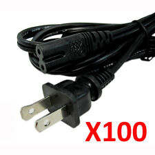 Lot 100 US 2 Prong Pin 6ft AC Power Cord Cable Charge for PC Laptop Dell IBM HP picture