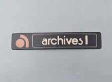 ARCHIVES I - Vintage Computer Label, Rare Tag, Sticker, New Old Stock picture