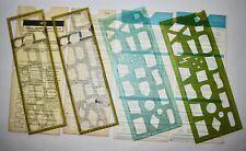 Lot of 4 — Vintage IBM Charting & Diagramming Templates X24-5884-6, GX20-8020-1 picture