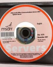 Microsoft Office Communications Server 2007 Speech Server Install CD w/ License picture
