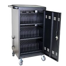 Mobile Charging Cart and Cabinet Storage with Caster for Tablet Laptop 45-Device picture