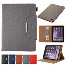 Folio Leather Credit Card Pocket Wallet Stand Smart Case Cover For Apple iPad  picture
