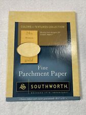 Southworth Fine Parchment Paper OPEN BOX 70 Sheets GOLD 8.5
