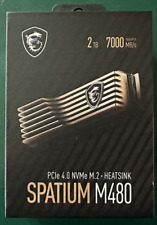 MSI SPATIUM M480 PRO PCIe 4.0 NVMe M.2 2TB Solid State Drive (SSD) - New picture