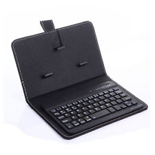 Mini Portable Leather Wireless bluetooth Keyboard for pc Smartphone picture