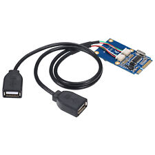 1Pcs Mini PCI-E PCI Express to 5 Pin Dual USB 2.0 Adapter Riser Expansion Card j picture