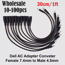 1FT 30CM DC/AC Power Charger Converter Adapter Cable 7.4mm To 4.5mm For Dell Lot picture