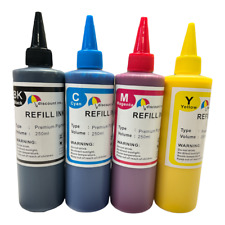 4x250ml Pigment Premium Refill Bulk Ink for All HP Canon Epson Brother Printers picture