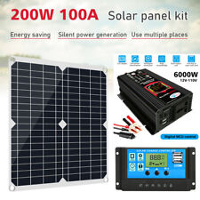 200W Outdoor Solar Panel Kit 100A 12V Battery Charger With Inverter Controller picture