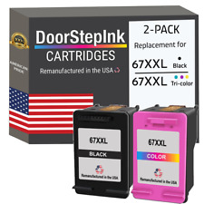 DoorStepInk USA Remanufactured Ink Cartridge for HP 67XXL Black & Color - 2PK picture