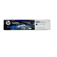 Genuine HP 981X High Yield PageWide 556 586 Ink Cartridge Cyan LORO9A NEW picture